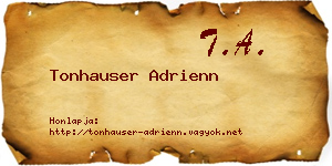 Tonhauser Adrienn névjegykártya